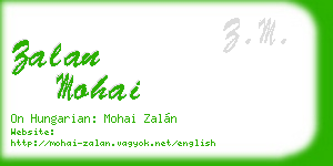 zalan mohai business card